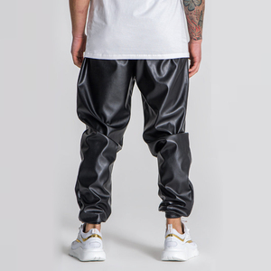 OEM Custom Logo Loose Fit Leather <b>Pants</b> Custom Wholesales High Quality Leather Men Jogger <b>Pants</b> - Product Image 3