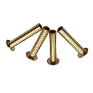 Rivet semi-tubulaire à tête plate en cuivre, laiton, nickel, étamé H59 H62 DIN7338 - Product Image 1
