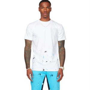 Camiseta de hombre de moda personalizada de OEM y conjunto de pista acampanada apilada-perfecto para Hombres Elegantes y atléticos - Product Image 1