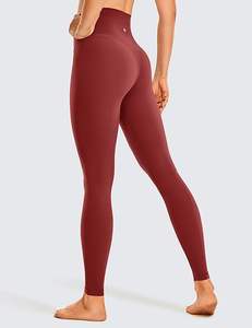 Leggings de yoga taille haute personnalisés pour femmes pantalon de compression respirant à séchage rapide sans couture motif solide extensible dans les quatre sens - Product Image 3