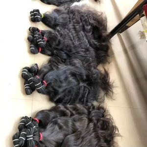 Extensions de cheveux brésiliens Remy de qualité supérieure couleur naturelle faisceaux de trame de vague profonde droits et lâches cheveux humains indiens - Product Image 1