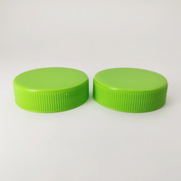 Capsules en plastique PP vertes à paroi nervurée antidérapante de 38 mm 400, pour pots à crème, couvercles mats