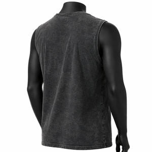 Camiseta Deportiva de Alta Calidad para Hombre, Camiseta sin Mangas Ajustada Informal con Tejido Acanalado - Product Image 4