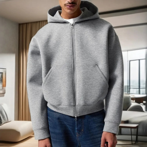 เสื้อฮู้ดลำลองของผู้ชาย2025ออกแบบเองได้เสื้อวอร์มมีซิปผ้าฟลีซ100% โพลีเอสเตอร์เสื้อผ้าแนวสตรีทออกกำลังกายสำหรับฤดูหนาวพักผ่อน - Product Image 2