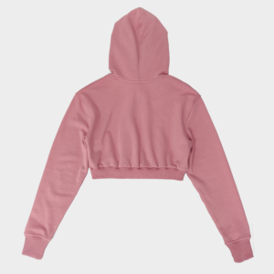 Personalizado Puff Impresión Bordado Logo Crop corto Top seda forrado Mujeres Velur Hoodie satén sudaderas con capucha - Product Image 2