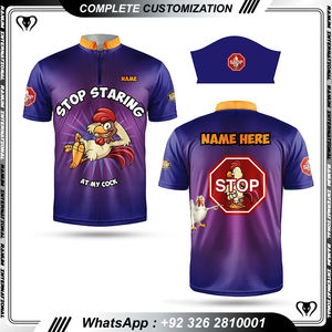 Personalizado para hombre Jersey Cornhole manga corta Hombre quater zip Sublimación Impresión Ropa Camisetas - Product Image 3