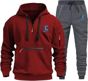 Trajes de chándal de hombre con logotipo personalizado de fábrica de Pakistán, conjuntos de Jogger de etiqueta privada, chándales de lana de tecnología Premium de algodón - Product Image 1