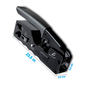 Pinza Crimpatrice in Acciaio per Connettori Modulari di Rete CAT5 CAT6 CAT7, Strumento per Spellare Cavi - Product Image 1