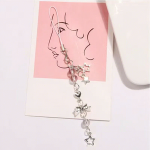 Gantungan kunci berongga Pentagram Y2k, Gantungan Kunci Lampu bintang tahan air, ringan, gantungan kunci pesona lucu, aksesoris Lanyard gantung mobil - Product Image 3