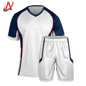 Conjunto de uniformes de equipos de fútbol con estampado personalizado, camiseta de fútbol de Color personalizada, Kit corto con logotipo, estilo superior, transpirable para adultos - Product Image 6