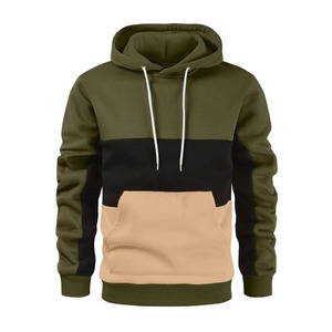 Basics 100% coton personnalisé imprimé rouge blanc noir couleur bloc pull à capuche unisexe polaire sweat décontracté Streetwear - Product Image 2