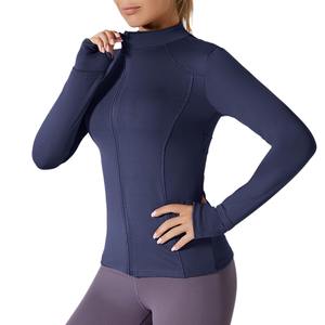 Top de Yoga Personalizado Transpirable de Spandex y Nailon, Talla Grande, Ajuste Ceñido, Chaquetas de Fitness para Mujer, Ropa Deportiva Ligera y Suave para Entrenamiento de Yoga - Product Image 3