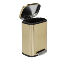 Conception exclusive en laiton fini antique forme personnalisée poubelle sans couvercle bacs pour chambre coin poubelle