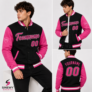 Chaqueta Varsity Negra Personalizada para Hombre, con Nombre y Número, Impresión por Transferencia de Calor, Ropa Deportiva Casual de Otoño - Product Image 5