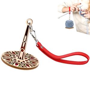 Dispensador de hilo de muñeca artesanal de madera gruesa, soporte para ovillo de hilo de muñeca, portátil para hilo de muñeca, para manualidades 2026 - Product Image 3