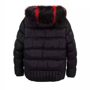 Blouson matelassé réversible imperméable noir pour homme 2025 – Vêtement de sport respirant en toile avec capuche en fourrure – Collection Hiver High Street - Product Image 2