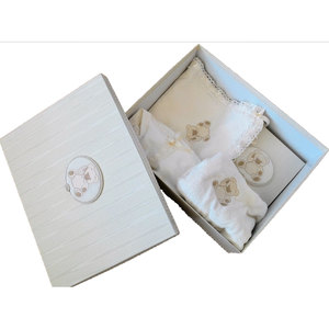 Conjunto de Ropa Casual de Algodón para Recién Nacido, 2 Piezas, con Estampado de Oso Bordado - Product Image 1