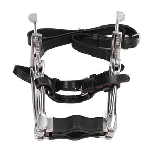 Espéculo de boca de caballo de ángulo ajustable, mordaza Dental veterinaria de acero inoxidable, correas de cuero PU, herramienta de odontología equina - Product Image 5