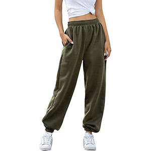Casual Pants for <b>Women</b> Loose Fit <b>Women</b> Cinch Bottom Sweatpants Heavy Weight Thick Warm <b>Fleece</b> Baggy <b>Joggers</b> Pants With Pockets - Product Image 3