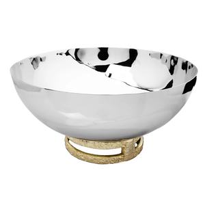 Bol de service en métal noir brillant fabriqué à la main, présentoir de support sûr plaqué martelé écologique à des prix compétitifs - Product Image 5