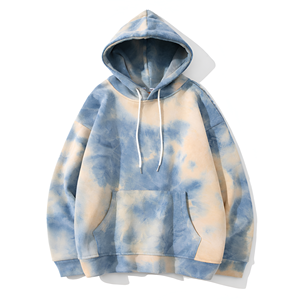 Sudadera con Capucha Extra Grande de Forro Polar para Hombre, Estilo Tie-Dye, Transpirable, Comodidad Diaria con Capucha Ajustable, Diseño Sólido - Product Image 6