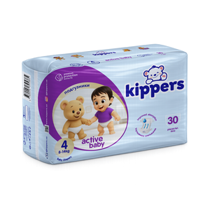 Pañales Desechables Suaves Kippers para Bebé, Talla 4, con Protección Antifugas, Transpirables, de Alta Absorbencia, Tela No Tejida, Estampados, Paquete de 30 Unidades - Product Image 1