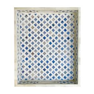 Diseño de pescado con incrustaciones de madera y hueso indio y bandeja para servir madre de perlas decorativa de la mejor calidad con tendencia en Singapur - Product Image 3