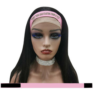 Diadema elástica frontal impresa banda derretida de pelo de encaje ajustable con logotipo completo personalizado para peluca - Product Image 5