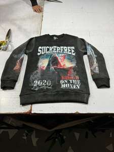 Unisex Pullover <b>Hoodie</b> Customized 100% Cotton <b>Black</b> High Quality Digital Printing Beaded Embroidered Design Winter OEM Service - Product Image 5