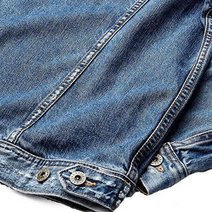 แจ็คเก็ตยีนส์ผู้ชายแฟชั่นสตรีทแวร์ออกแบบเองขายส่ง ระบายอากาศได้ดี คุณภาพสูง ทรงโอเวอร์ไซส์ - Product Image 2