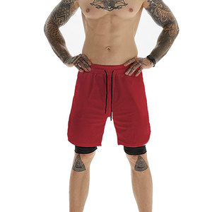 Pantalones Cortos Deportivos Casuales para Hombre, Cintura Elástica, 100% Poliéster, Secado Rápido, para Gimnasio y Correr, Venta al Por Mayor - Product Image 1