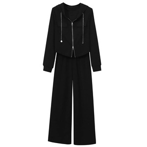 Traje deportivo informal de otoño para mujer, conjunto de 2 piezas adelgazante con capucha a la moda, la mejor y mejor calidad - Product Image 3