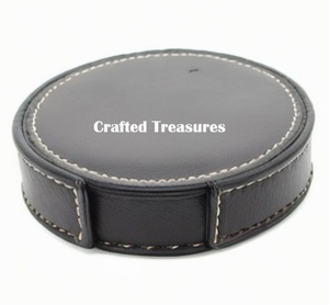 Posavasos a granel de mármol natural de pizarra de bebida de grabado antideslizante negro Juego de 4 posavasos de mármol Fabricación - Product Image 6