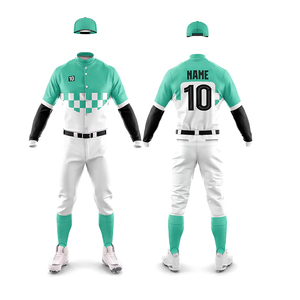 Vente en gros d'uniformes de baseball personnalisés pour adultes, vêtements de sport de qualité supérieure, ensembles uniques et respirants, couleurs contrastées, OEM grande taille - Product Image 3