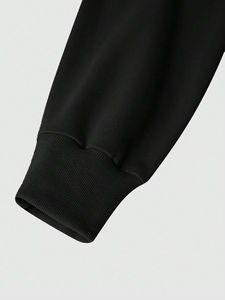 Sweat à capuche en denim de coton de haute qualité pour homme, imprimé floral en relief, col en laine, poches, confortable et élégant - Product Image 5