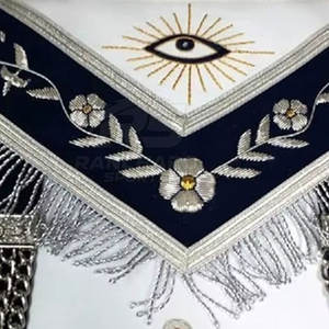 Tablier maçonnique fait main, traditionnel, cérémonial, en matériaux artisanaux de qualité supérieure - Product Image 4