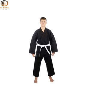 Arts martiaux karaté uniforme manches complètes solide nouveauté poids lourd noir hommes karaté uniformes costumes de karaté traditionnels - Product Image 4