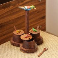 Service à thé en verre et bois de cerisier, design moderne et luxueux, avec plateau, logo personnalisé, théière et tasses, 10 pièces, fait main, en stock