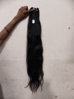Rambut Manusia India Tamil Nadu Mentah Grosir, Bundel Rambut Tanpa Proses, Virgin Alami, Bergelombang Lurus, Jahitan Mesin Ganda, Semua Tipe