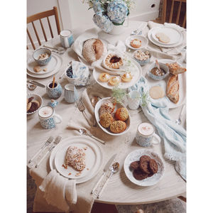 Vajilla Juego de cubiertos Cuchara Tenedor Cuchillo Utensilios de cocina Color plateado Mango de hueso Restaurante Acero inoxidable Uso de la boda - Product Image 5