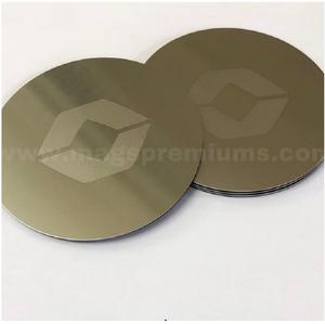 Taza redonda de Metal dorado antiguo, taza de café, Mantel Individual, diseño único, juego de posavasos para el hogar con soporte de madera de acacia - Product Image 4