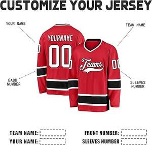 เสื้อเจอร์ซีย์เล่นฮ็อกกี้น้ำแข็งสำหรับผู้ชายเสื้อทีมที่ระเหิดแขนยาวเสื้อชุดกีฬาส่งตรงจากโรงงานผลิตตาม2025 - Product Image 3