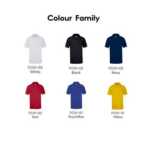 LEFONSE Entièrement peigné 100% coton uni pour Polo Tee Casual Unisex Style avec design solide 180 Grammes Poids du tissu - Product Image 5