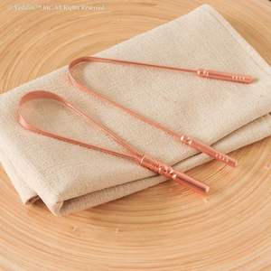 Traditional Copper <b>Tongue</b> <b>Cleaner</b> Used In Ayurveda For Maintaining Oral Hygiene And Supporting Digestive Wellness - Product Image 2