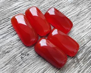 Venta al por mayor marca Lavira IGI certificado Natural rojo ónix cabujón Rectangular cojín corte espalda plana piedras preciosas todas las piedras preciosas sueltas - Product Image 2