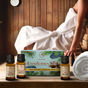 Coniferous <b>Set</b> 100% Pure <b>Essential</b> <b>Oils</b> Pine Scotch Swiss Stone Pine Fir Needle Siberian 10ml Aromatherapy - Product Image 6