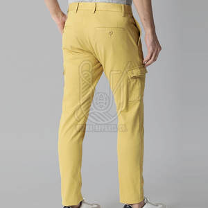 Pantalon cargo pour homme au style unique, sur mesure, coupe droite, design décontracté léger, tissu en toile et option de logo personnalisé - Product Image 3