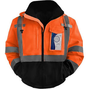 Workwear Vis Reflective Safety Winter Bomber Jacket <b>Hoodie</b> <b>for</b> <b>Women</b> High Visibility Quilted Safety Jacket Made by <b>Dress</b> Sports - Product Image 1