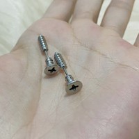 Étanche En Acier Inoxydable Vis Boucles D'oreilles Ensemble Unisexe Piercing Croix Vis Oreille Stud Corps Piercing Bijoux