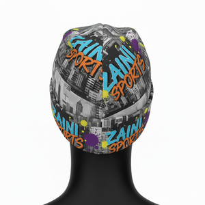 Gorro de lana para mujer, de poliéster tejido elástico de LICRA Premium, diseño estampado colorido, logotipo personalizado, gorro Jacquard de transferencia de calor - Product Image 5